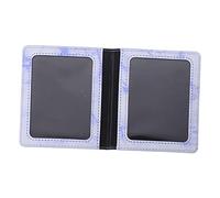 Veemoon 1 Porte-Cartes Protection De Cartes Passeport De Voyage Organisateur De Cartes Portefeuille Réutilisable Utile Couverture De Passeport Couverture De Carte Bleu PU