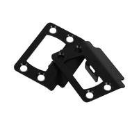 Veemoon 1 Set Plaque de Verrouillage de Porte Plaque de Gâche en Acier Inoxydable Noir, Réglable, Alignement Précis, Installation Facile, pour Portes Intérieures