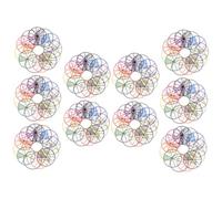 Veemoon 10 ensembles Cercles de Fractions Plastiques Colorés à Accessoires Apprentissage Calcul Éducation