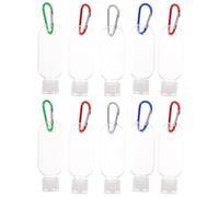 Veemoon 10 Ensembles Flacon de Voyage Rechargeable 30 Ml en Pet Crochet Suspendu, Facile à Utiliser pour Activités Sportives et Plein Air Couleur Aléatoire