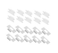 Veemoon 10 Ensembles Kit de Réparation de Plaque de Verrou Standard pour Porte de Gâches Universelles pour Sécuriser Intérieures Installation Facile et Durable