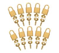 Veemoon 10 Ensembles Mini Padlock With Keys Small Vintage Metal Locks For Backpack Travel Bags Jewelry Box Diary Storage Box And Treasure Chest Security