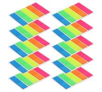 Veemoon 10 Ensembles Notes Adhésives de Classement Colorées PET | Réutilisables, Légères et Pratiques, pour Planners, Journaux, Rapports et Usage Scolaire