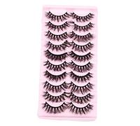 Veemoon 10 Faux Cils Naturels Paquet de Extensions de Cils Doux et Confortables pour Regard Éblouissant pour Maquillage et Événements Spéciaux
