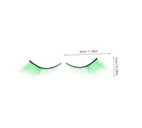 Veemoon 10 Faux Cils Verts Exagérés pour Fête et Scène Kit Extensions Dramatiques pour Maquillage Saint Patrick et Halloween