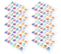 Veemoon 10 Feuilles Autocollants Nominatifs pour Chat Étiquette Nominative Papier Forme Chat pour Bouteilles Enseignement et Apprentissage Garçon et Filles