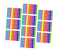 Veemoon 10 feuilles Lot Gommettes Rondes Autocollantes Multicolores Étiquettes Adhésives pour Codage et Scellage Stickers Points pour Maison Bureau et Loisirs Créatifs