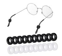 Veemoon 10 Paires De Retenue De Lunettes En Silicone Antidérapantes Ronde Noir - Bloque Lunettes Pratiques Pour Lunettes De Soleil Et