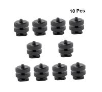 Veemoon 10 pièces Adaptateur Griffe Flash Alliage Aluminium pour Trépied Compatible DSLR Caméra Caméscope Noir