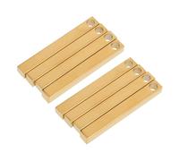 Veemoon 10 Pièces Barrettes Rectangulaires Acier Inoxydable pour Gravure Pendentifs Piliers Quatre Faces Dorés pour Collier et Porte-clés DIY