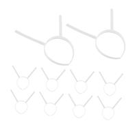 Veemoon 10 Pièces Base de Tête Plastique Transparent Large avec Antenne Longue pour DIY Cadre Demi pour Cosplay et Création Cerceau pour