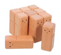 Veemoon 10 Pièces Beech Wood Peg Figures Natural Finish Wooden Decor Dolls For DIY Crafts Art Activities And Seasonal Decorations
