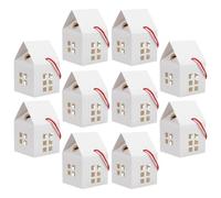 Veemoon 10 Pièces Boîte en Papier de Maison, Coffret Présent Blanc | Emballage Élégant et Délicat, pour Fêtes, Pâtisserie et Dragées, Aspect Romantique