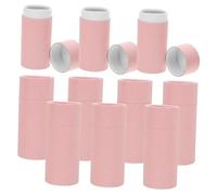 Veemoon 10 pièces Boîtes Rondes Papier Kraft avec Couvercle Boîte de Rangement pour Thé et Huiles Essentielles Tube Carton Épais et Résistant Organisateur Polyvalent pour et Stockage