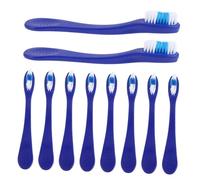 Veemoon 10 pièces Brosse à Dents Mini Souple Manche Court Sécurisé pour Usage Prison et Hôpital Brosse Portable Anti-auto-mutilation Hygiène Orale Fiable pour Institutions