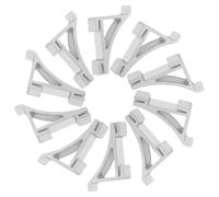 Veemoon 10 Pièces Clip pour Étagère de Congélateur en Aluminium Argenté Réutilisable Support Stable pour Freezer et Armoire à Boissons