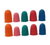 Veemoon 10 pièces de Protection Caoutchouc pour Doigts Lot de Manchons de Doigt Épais Rouge Vert Orange Bleu Rose Antidérapants pour et Activités Manuelles