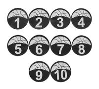 Veemoon 10 Pièces Disques de Repérage Numérotés 23cm en TPU Antidérapant pour Entraînement au Basketball Football, Compact et Portable, pour Séances de Pratique Sportive