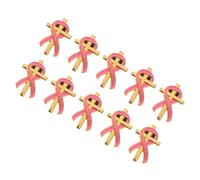 Veemoon 10 Pièces Épingle Commémorative Croisée Rose en Alliage, | Finition Lisse et Polie, Maintien Sûr, Ne S’accroche Pas aux Vêtements, pour Mariage et Deuil