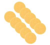 Veemoon 10 Pièces Éponge Démaquillante Pulpes de Bois Lot de Éponges Faciales Jaunes pour Nettoyage et Élimination des Maquillages avec et Eau Convient à Tous Types de Peau