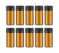 Veemoon 10 pièces Flacons Verre de Mini Bouteilles Vides avec Couvercle Grain et Bouchon Perforé pour Huiles Essentielles Chimie et