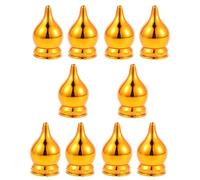 Veemoon 10 Pièces Gilded Pennants Flag Pole Caps Decorative Replacement Pennants Topper Ornaments for Flagpoles Finish Flag Head for Ceremonial and Festive Events