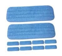 Veemoon 10 Pièces Lot de Housses de Serpillère Microfibre Réutilisables Recharge pour Balai Spray Lavables et Compatibles pour Nettoyage des Sols Durs et Carrelages