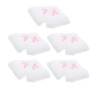 Veemoon 10 Pièces Lot de Oreilles de Lapin Peluche Blanches pour DIY Accessoires de Couture pour Poupées et Serre-têtes Décorations de Barrettes Cheveux Cosplay et Créations Artisanales
