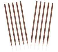 Veemoon 10 pièces Lot de Pinceaux de Calligraphie Chinoise Traditionnels Poils Résistants et Absorbants pour Peinture à Encre et Dessin Artistes et Amateurs de Culture Asiatique