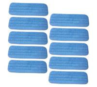 Veemoon 10 Pièces Lot de Têtes de Balai Microfibre Réutilisables Lavables Machine Pads de Rechange pour Nettoyage Sols Carrelage et Stratifié