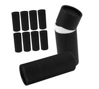 Veemoon 10 pièces Lot de Tubes Cylindriques Papier pour Bouteilles Huile Essentielle Boîtes de Rangement Épaisses et Multi Fonctions Canisters pour Cuisine et Stockage Alimentaire Noir