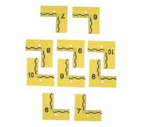 Veemoon 10 Pièces Marqueur D'identification de Preuve Jaune, Lot de Set | L Forme, Règle Graduée Intégrée, Numérotation Visible, Usage en Enquête Judiciaire, Extérieur