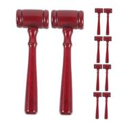 Veemoon 10 Pièces Marteaux pour Cosplay Accessoires de Costume de Juge Gavel Traditionnel pour Enchères et Représentations Théâtrales
