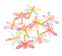 Veemoon 10 pièces Mini Dragonfly Resin Charms For Crafting Lightweight Tiny Insect Figurines For DIY Decorations And Jewelry Making