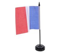 Veemoon 10 Pièces Mini Drapeaux de Table France avec Socle Stable Drapeaux de Bureau et Conférence pour Décoration de Bureau et Salle de Réunion