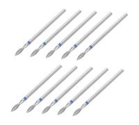 Veemoon 10 Pièces Nail Drill Bits Set For Manicure Metal File Heads For Cuticle Removal And Nail Polishing Independent Packaging And Personal Use