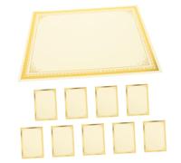 Veemoon 10 pièces Papier Épais à Bordure Dorée pour Certificats Vierges Imprimables pour Diplômes Récompenses et Réalisations Papier Intérieur