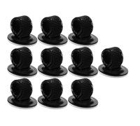 Veemoon 10 Pièces pince à ressort Porte-stylo en métal pour le presse-papiers porte-crayon autocollant amovible pinces à papier clips pour stylos en métal clip pour stylos Black