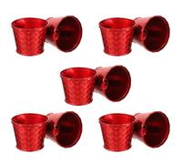 Veemoon 10 Pièces Seau en Plastique Rouge pour Sapin de Noël, Fixation | Réutilisable, Installation Facile, pour Décorations Quotidiennes et Autres Fêtes, Usage Intérieur, Format Compact