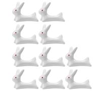 Veemoon 10 pièces Support Baguettes Céramique Lapin Mignon Blanc Porte Pinceaux Calligraphie Délicat Accessoire Cuisine Polyvalent et Facile à Nettoyer