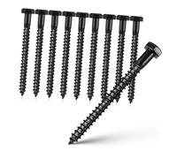 Veemoon 10 Pièces Vis Tire-fond Acier Pour Bois Et Lot De Autotaraudeuses Pour Extérieur Fixations Pour Jardins Et Clôtures