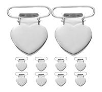 Veemoon 10 Pinces Métalliques en Fer Forme Bec de Canard, Accessoires de Bretelles avec Attache Rapide, Utilisables sur Vêtements et Supports de Jouets pour Usage Quotidien