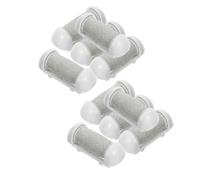 Veemoon 10 Têtes de Rechange pour Lime Électrique Pieds Gris, Rouleaux Abrasifs pour Pédicure, Kit 10 Pcs Compatible Appareils Anti-callosités, Outil Soin Pieds Élimination Callosités