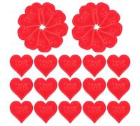 Veemoon 100 Confettis de Cœur 3,5 Cm en Éponge Rouge, Décoration de Table pour Saint-Valentin, Mariage et Fiançailles, Pétales 3D pour Ambiance Romantique et Festive