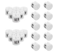 Veemoon 100 Étiquettes de Cintres en Plastique Blanc pour Vêtements Système de Tri par Code Couleur Diamètre 100 Pièces pour Identification et Organisation en Magasin de Vêtements