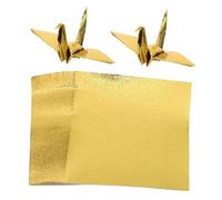 Veemoon 100 Feuilles De Papier Origami Doré Et Argenté - 10x10 Cm - Pliantes Et Brillantes Idéales Pour Loisirs Créatifs Scrapbooking Et Projets D'Origami