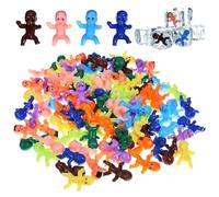 Veemoon 100 Mini-bébés en Plastique Multicolores, Figurines Bébé pour Décorations Fête Prénatale, Shower et Gâteaux, Jouets Miniatures pour Anniversaire, Coffret 100 Couleur Aléatoire