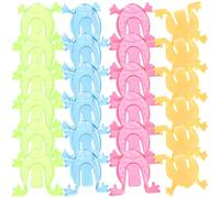 Veemoon 100 Mini Jouets Grenouilles Sauteuses à Presser, Lot de 100 Grenouilles en Plastique Couleur Aléatoire, Jouets Éducatifs et Amusants pour Garçon et Filles, pour