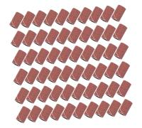 Veemoon 100 Pièces Bandes Abrasives pour Ponceuse Ongles Têtes de Meulage Cylindriques Montées pour Manucure et Travail Du et Mandrin Compatible