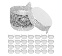 Veemoon 100 Pièces Bateaux de Pesée et Précis avec Poignée, Légers en Aluminium Plateaux de Pesée Argentés Adaptés Mélange la Préparation D'échantillons pour Laboratoire de Chimie